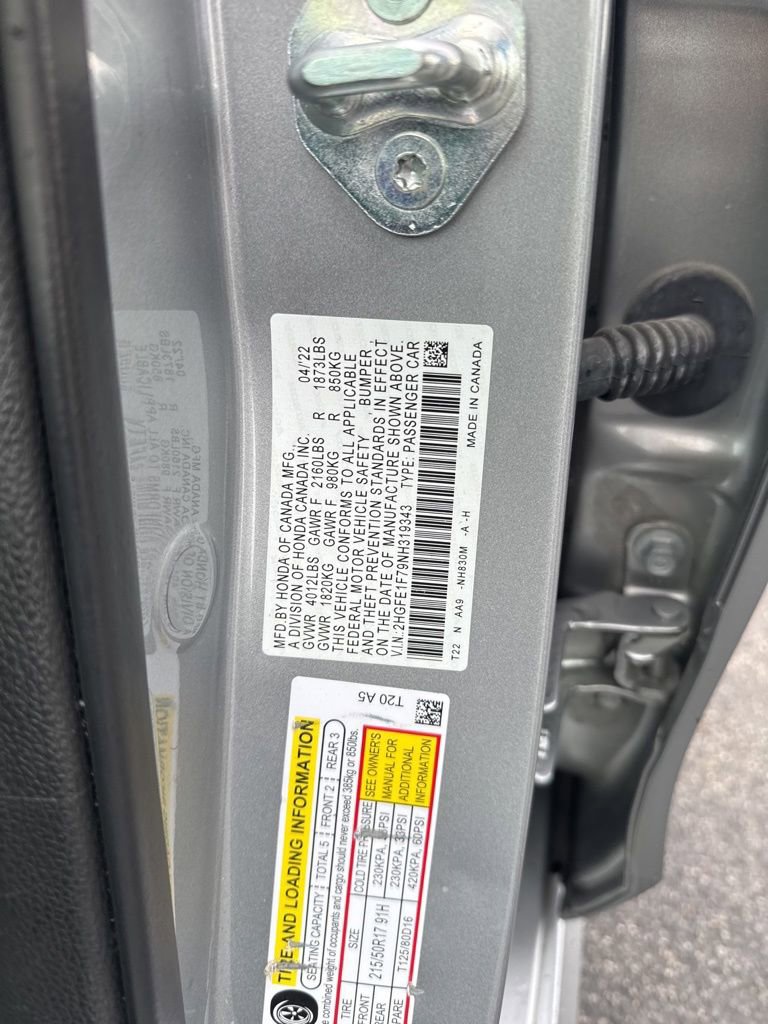 Certified 2022 Honda Civic EX image 24