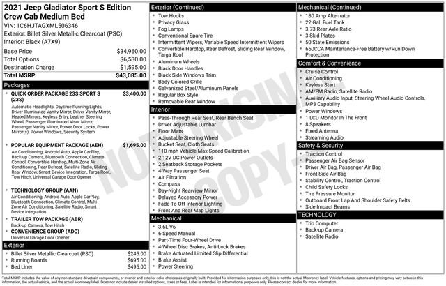 Used 2021 Jeep Gladiator Sport image 6