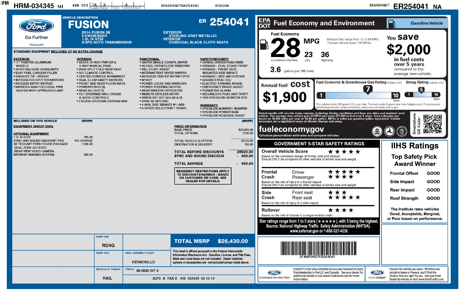 Used 2014 Ford Fusion SE FWD image 5