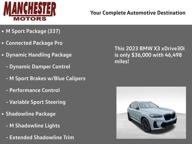 Used 2023 BMW X3 xDrive30i w/ M Sport Package AWD/4WD image 2