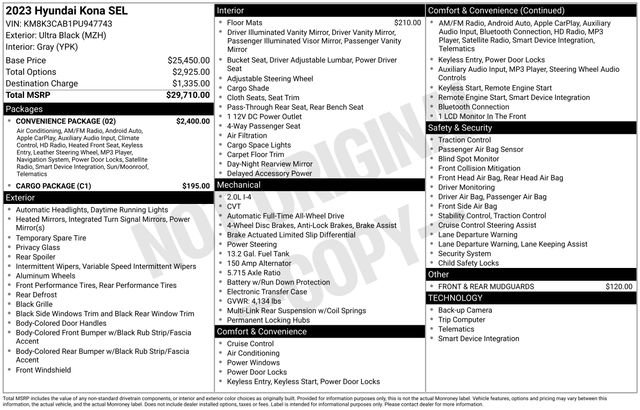 Used 2023 Hyundai Kona SEL w/ Convenience Package image 50