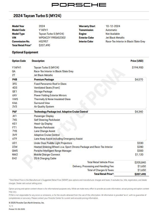 Certified 2024 Porsche Taycan Turbo S image 6