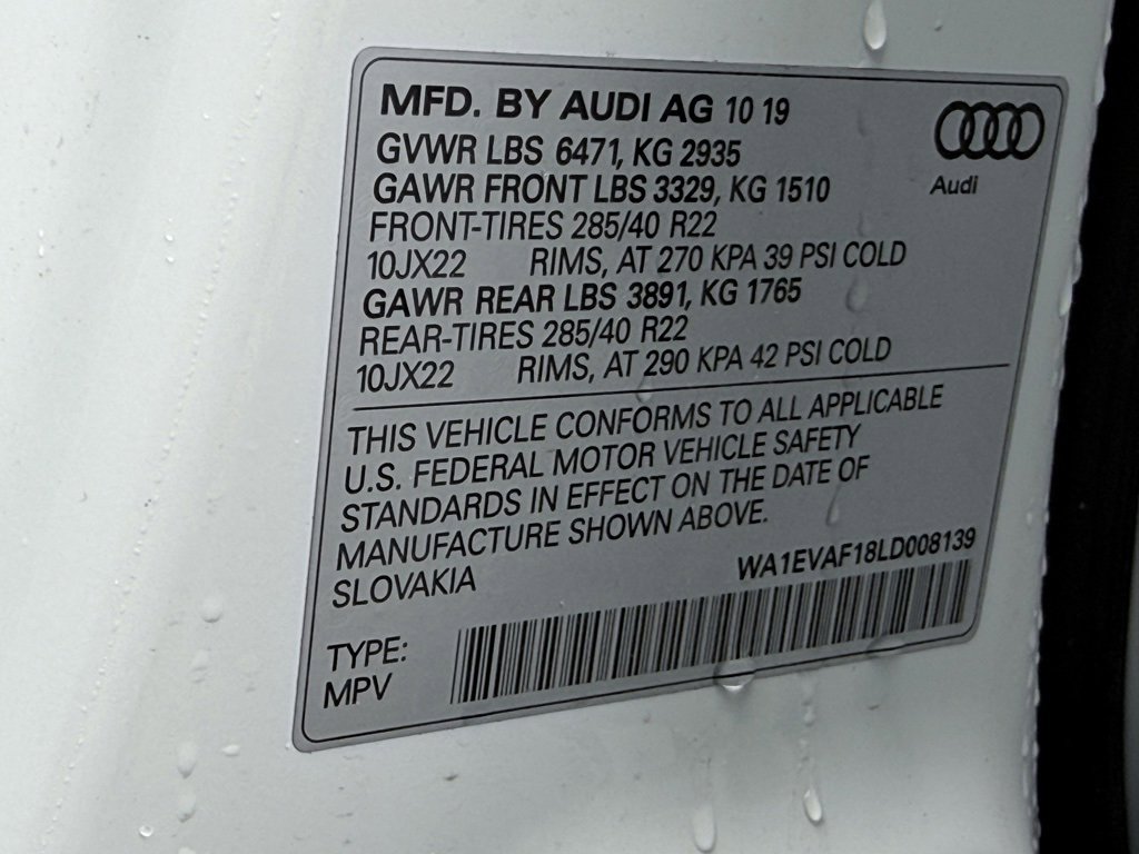 Used 2020 Audi Q8 Premium Plus w/ Premium Plus Package image 16