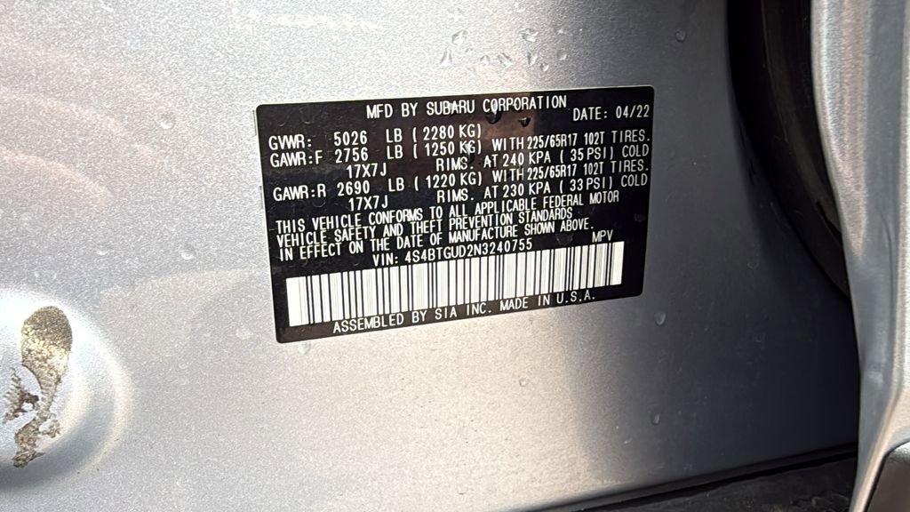 Certified 2022 Subaru Outback Wilderness AWD/4WD image 32