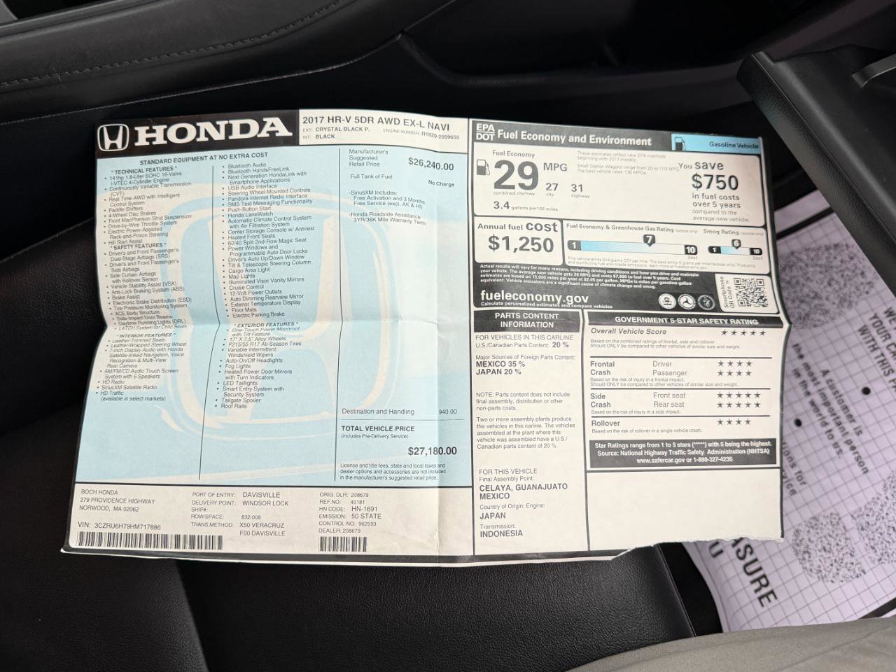 Used 2017 Honda HR-V EX-L image 54