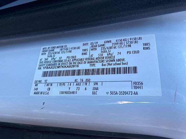 Certified 2019 Ford Transit 350 XLT RWD image 50