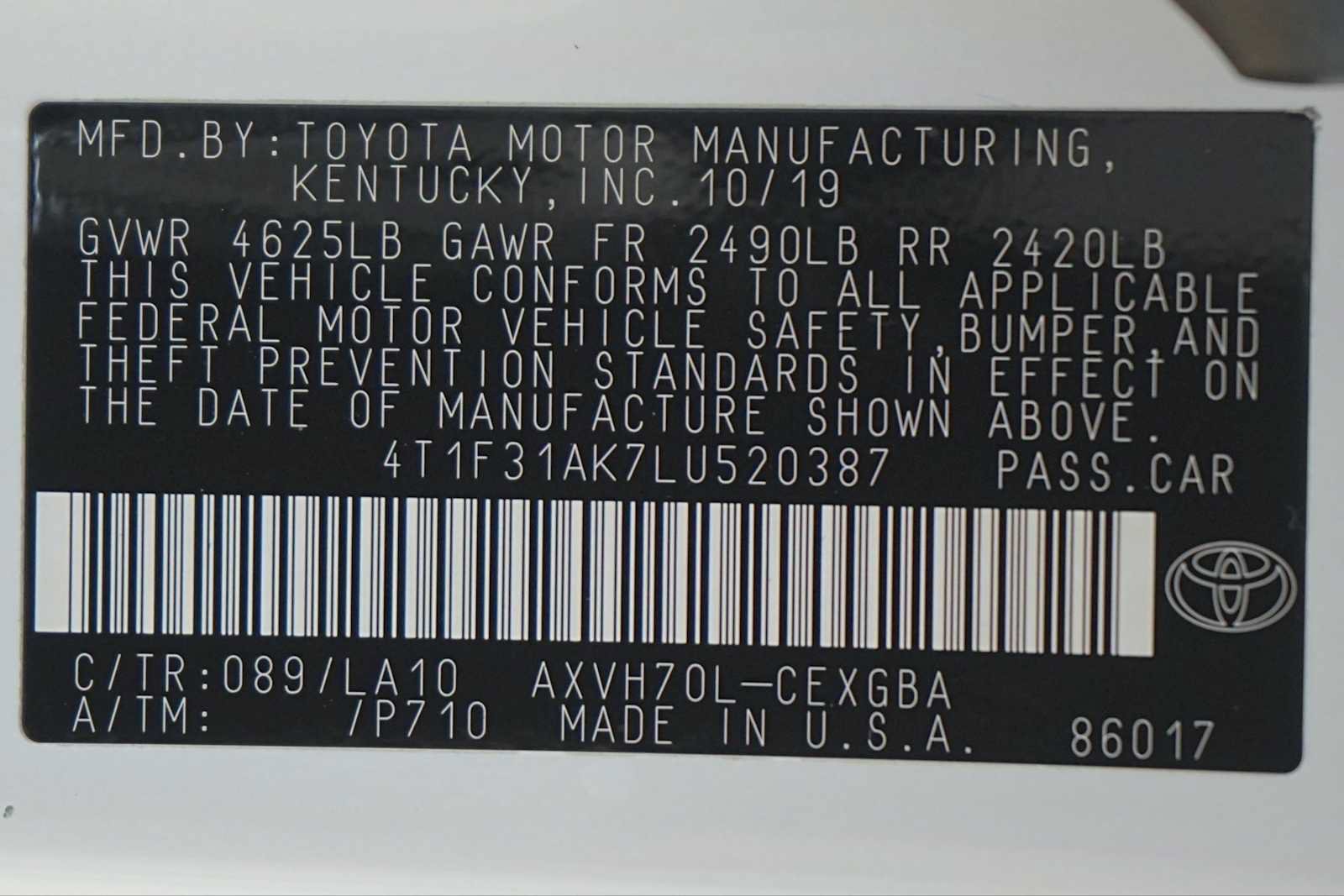 Used 2020 Toyota Camry XLE FWD image 30