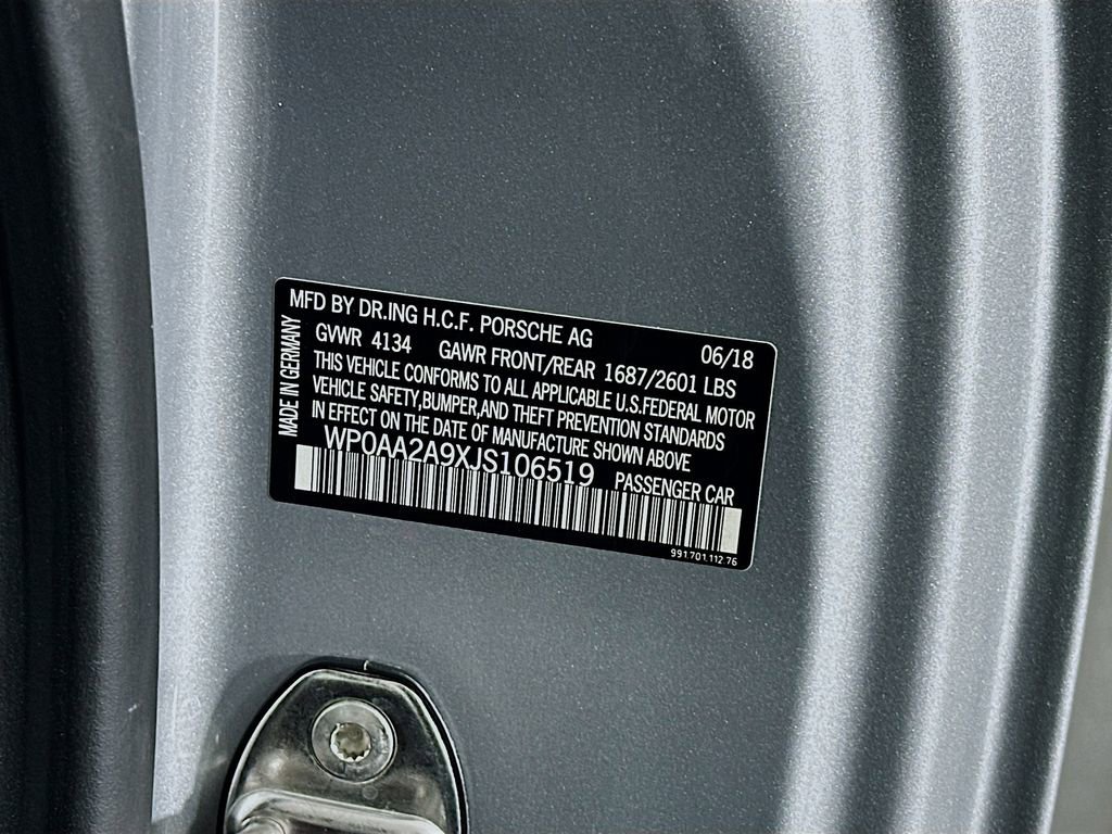 Certified 2018 Porsche 911 Carrera T RWD image 33
