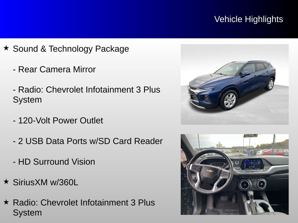 Certified 2022 Chevrolet Blazer LT w/ Sound & Technology Package image 20