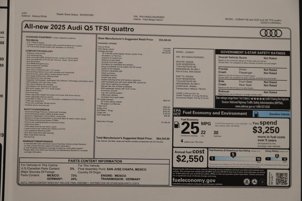 New 2025 Audi Q5 Prestige image 32