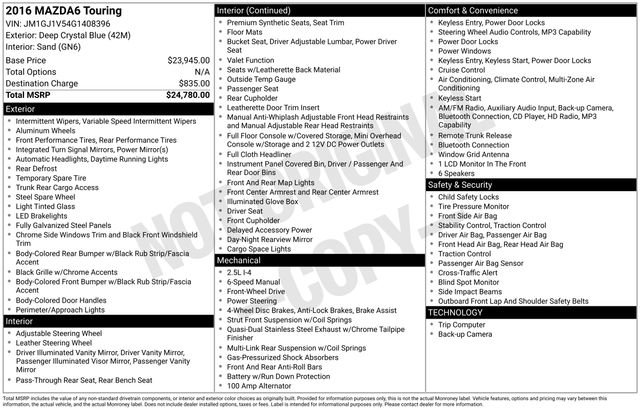 Used 2016 MAZDA MAZDA6 Touring image 8