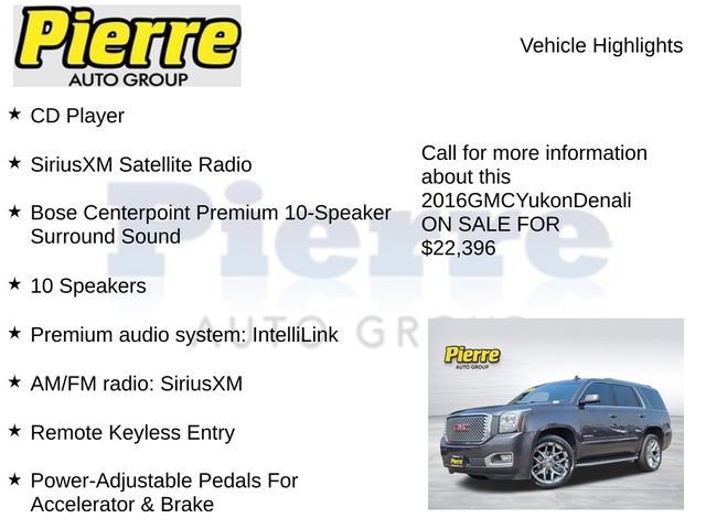Used 2016 GMC Yukon Denali w/ Open Road Package AWD/4WD image 15
