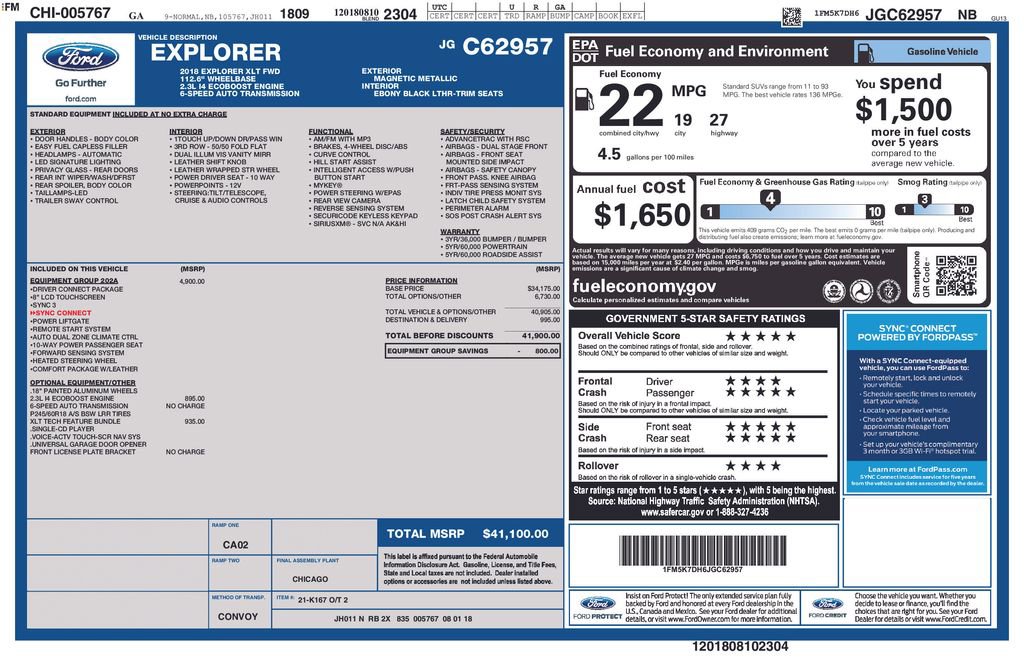 Used 2018 Ford Explorer XLT w/ Equipment Group 202A image 5