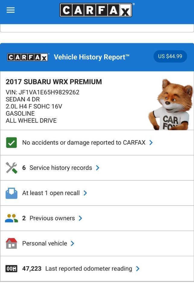 Used 2017 Subaru WRX Premium image 26