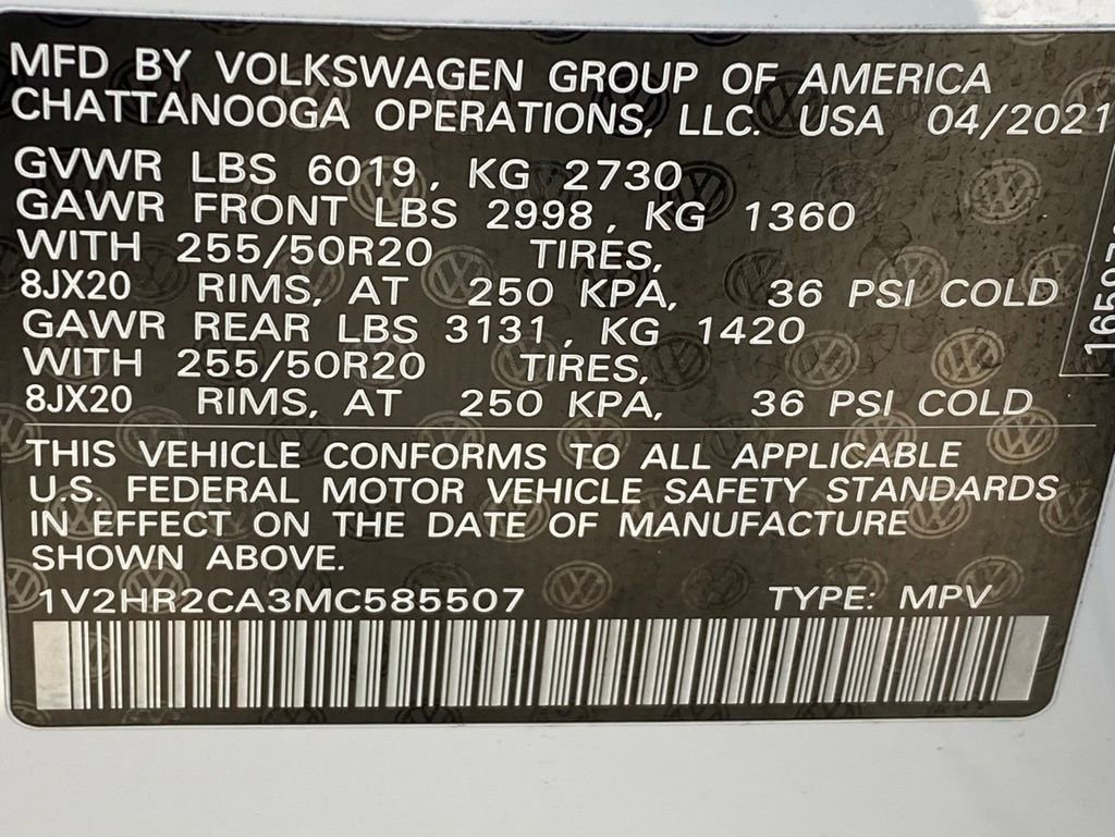 Used 2021 Volkswagen Atlas SE AWD/4WD image 32