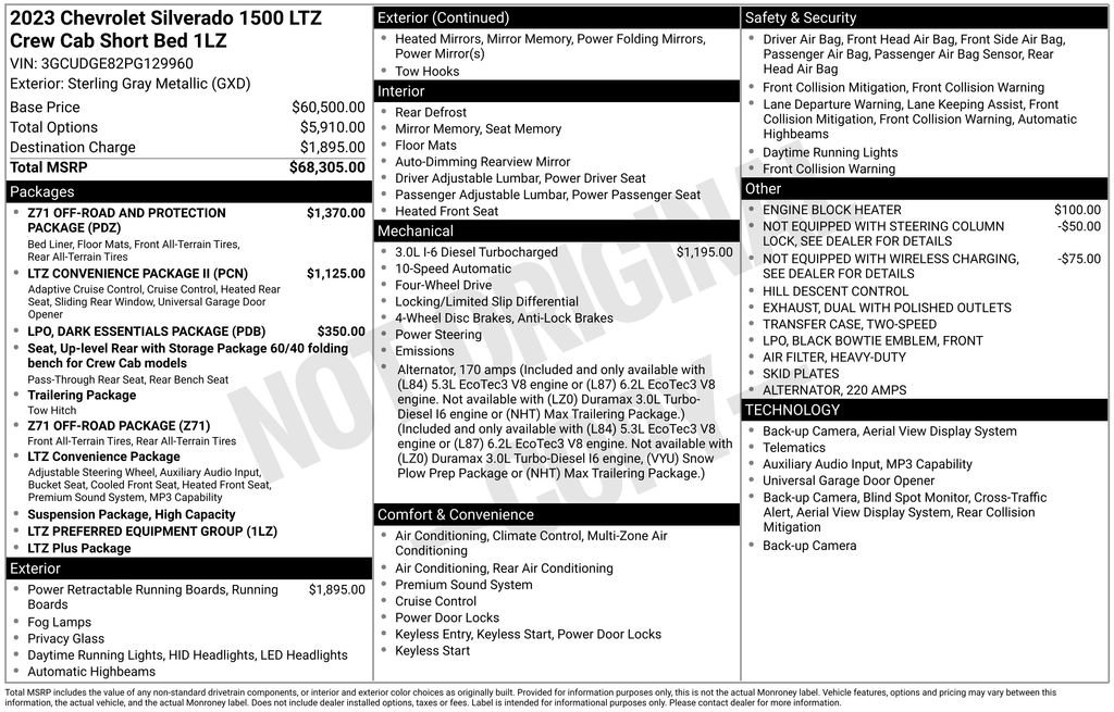 Used 2023 Chevrolet Silverado 1500 LTZ AWD/4WD image 35