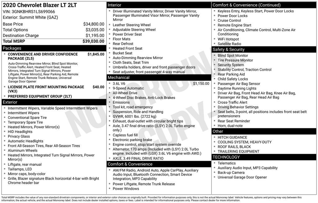 Used 2020 Chevrolet Blazer LT image 38