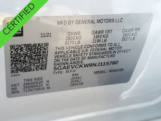 Certified 2022 Buick Enclave Avenir w/ Avenir Technology Package image 36