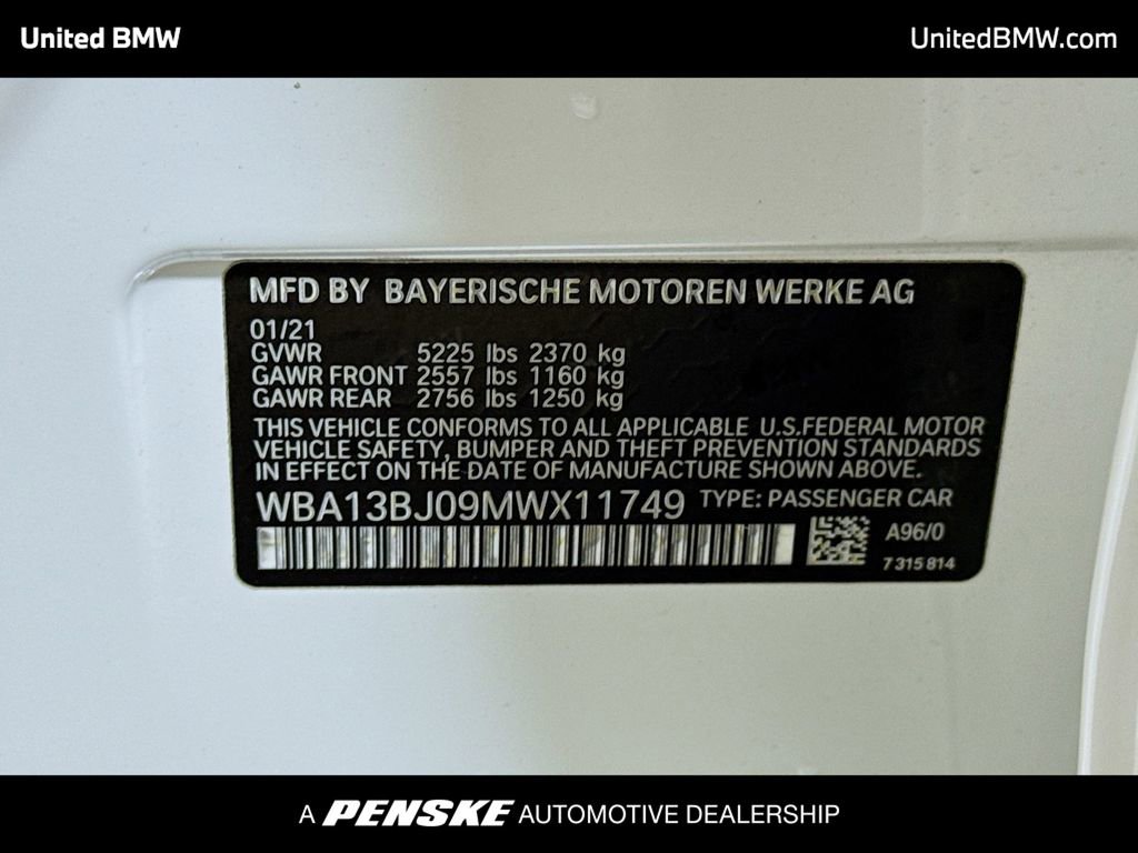 Used 2021 BMW 530i xDrive w/ Premium Package AWD/4WD image 15