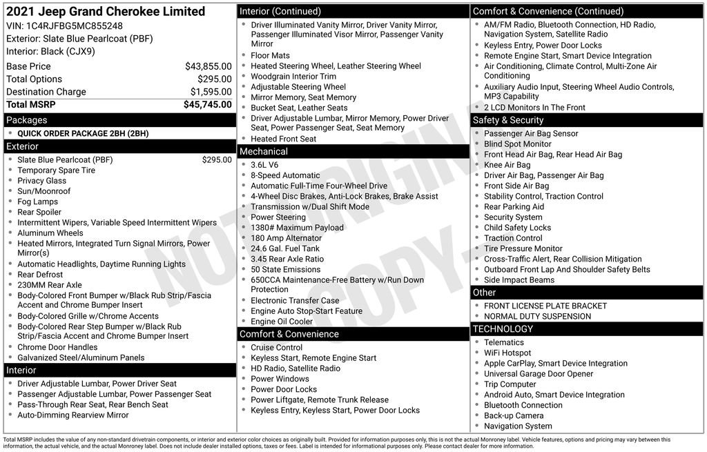 Used 2021 Jeep Grand Cherokee Limited image 41