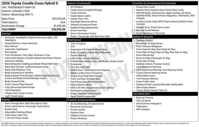 Used 2026 Toyota Corolla Cross S image 16