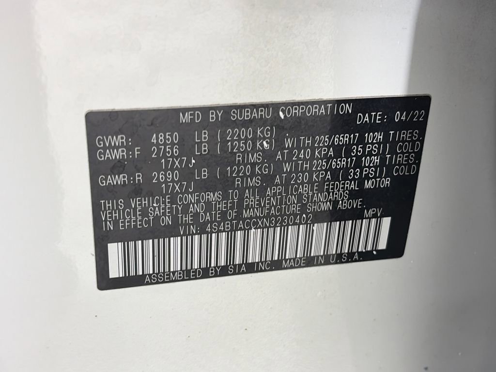 Used 2022 Subaru Outback Premium AWD/4WD image 9
