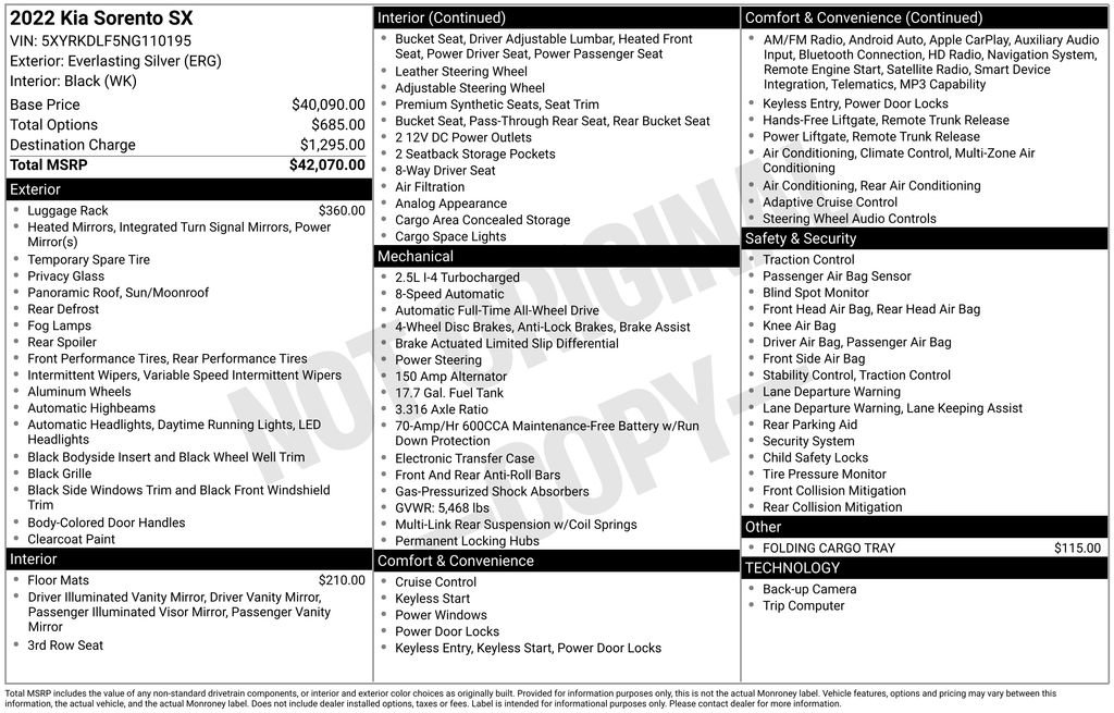 Used 2022 Kia Sorento SX image 2