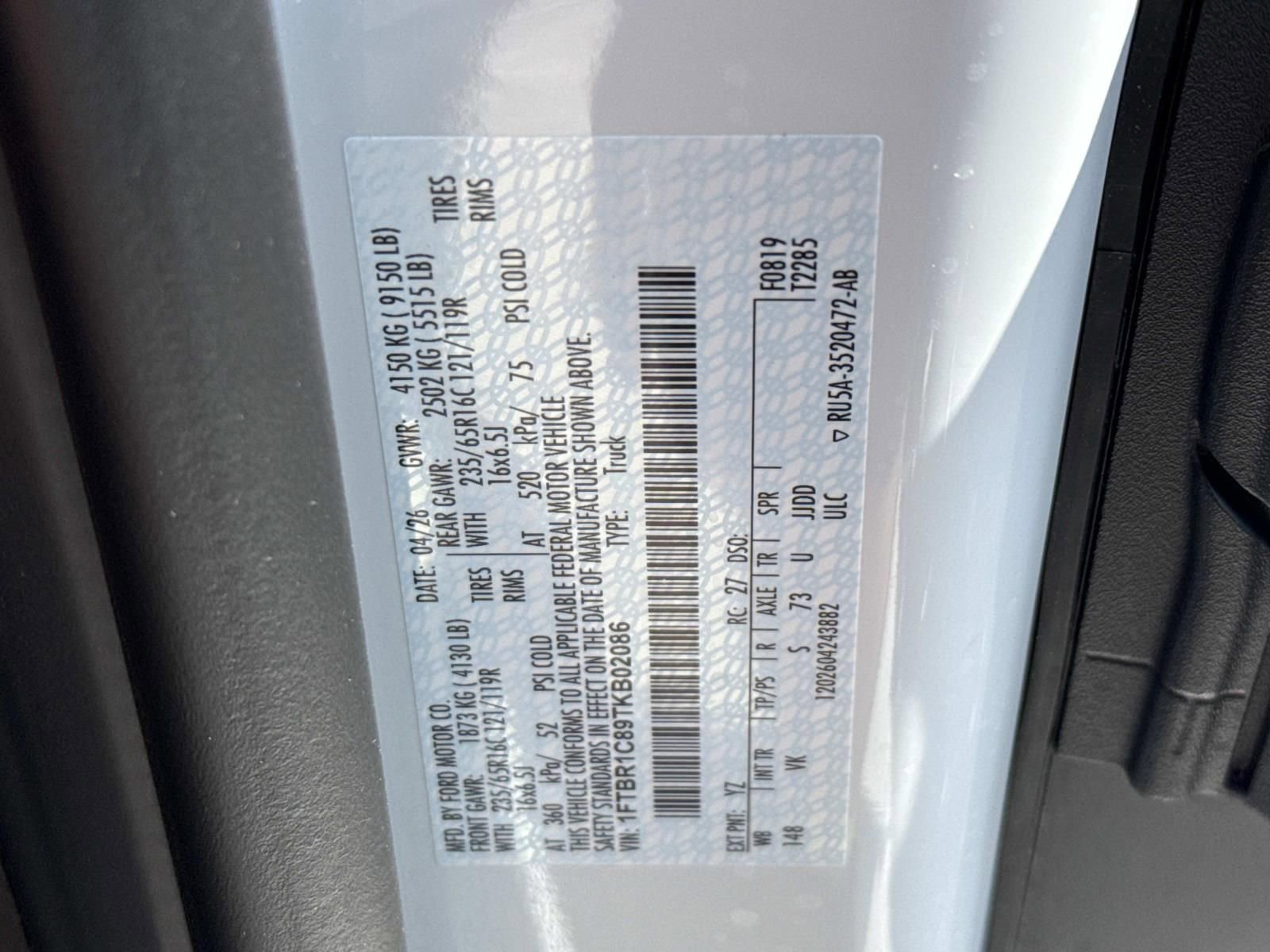 New 2026 Ford Transit 250 148 Medium Roof w/ Load Area Protection Package RWD image 21