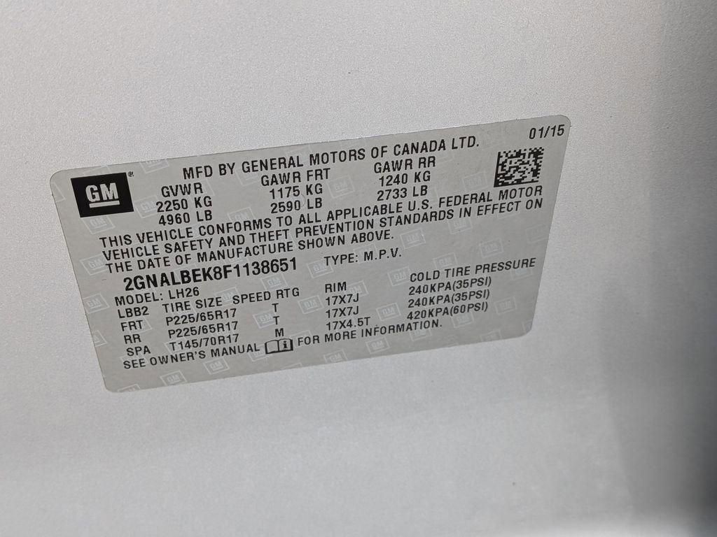 Used 2015 Chevrolet Equinox LT w/ Driver Convenience Package FWD image 26