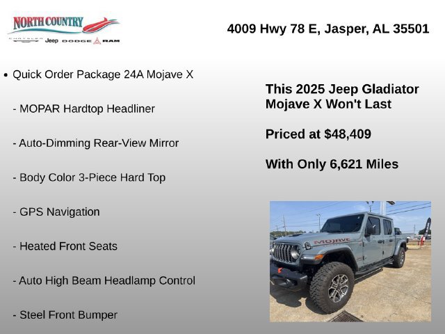 Used 2025 Jeep Gladiator Mojave AWD/4WD image 8