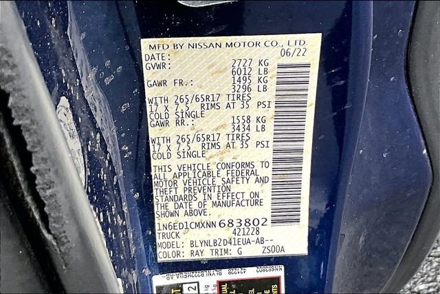 Used 2022 Nissan Frontier SV w/ Technology Package image 14