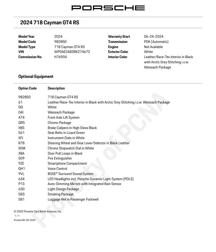 Certified 2024 Porsche 718 Cayman GT4 RS image 38