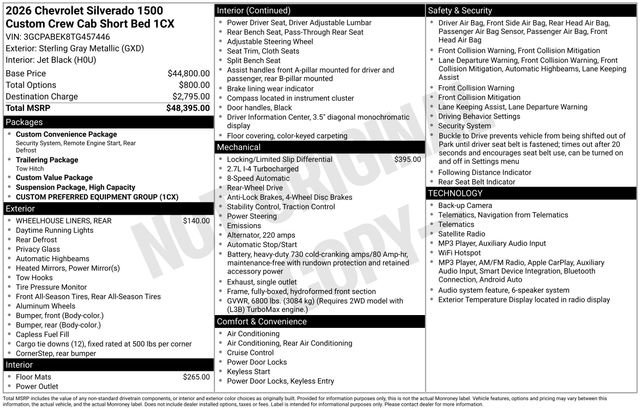 New 2026 Chevrolet Silverado 1500 Custom RWD image 30