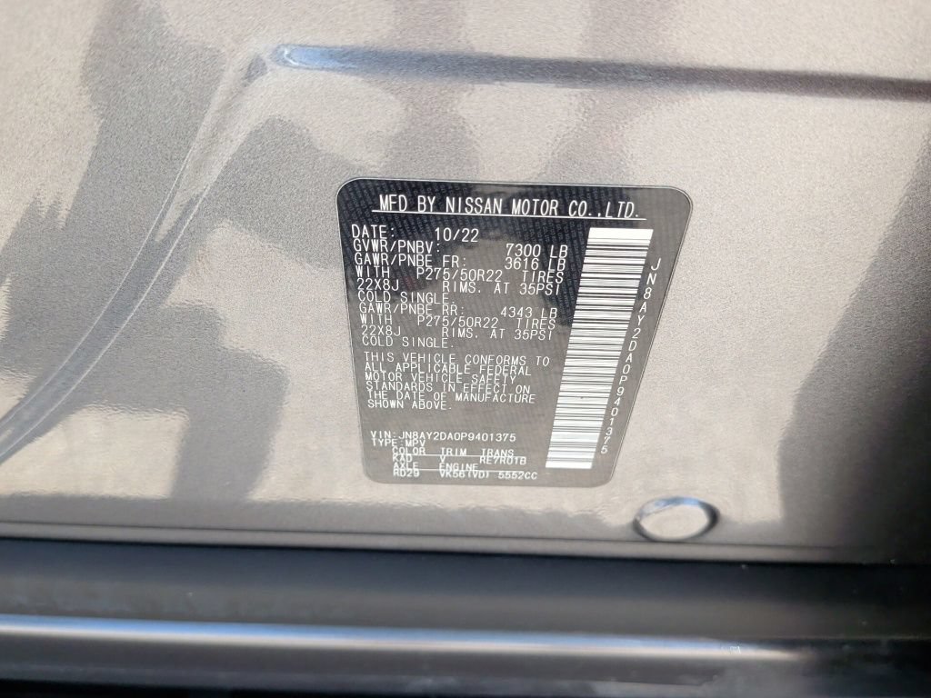 Used 2023 Nissan Armada Platinum w/ Captain's Chairs Package RWD image 56