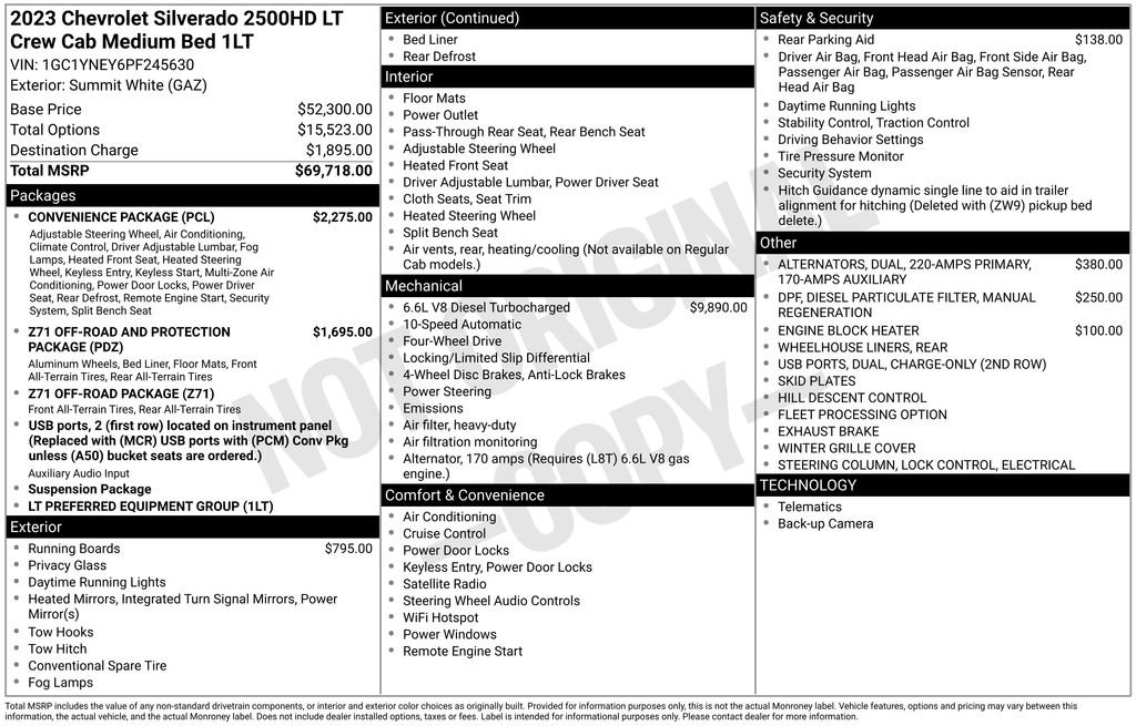 Used 2023 Chevrolet Silverado 2500 LT w/ Convenience Package AWD/4WD image 7