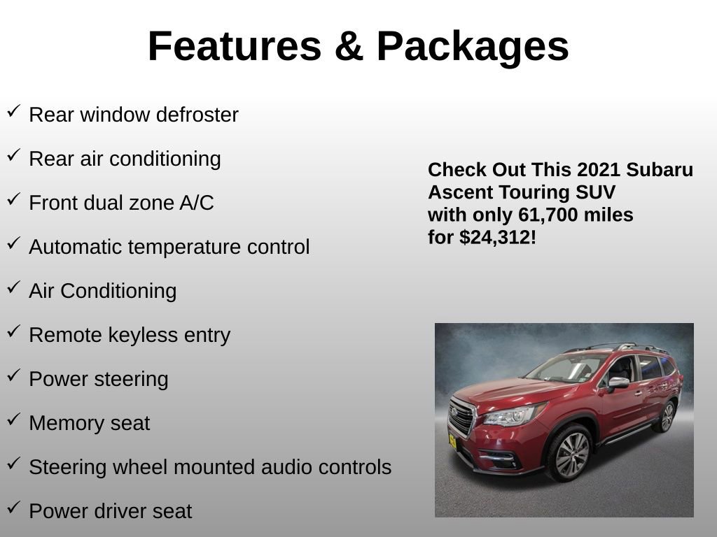 Used 2021 Subaru Ascent Touring image 13