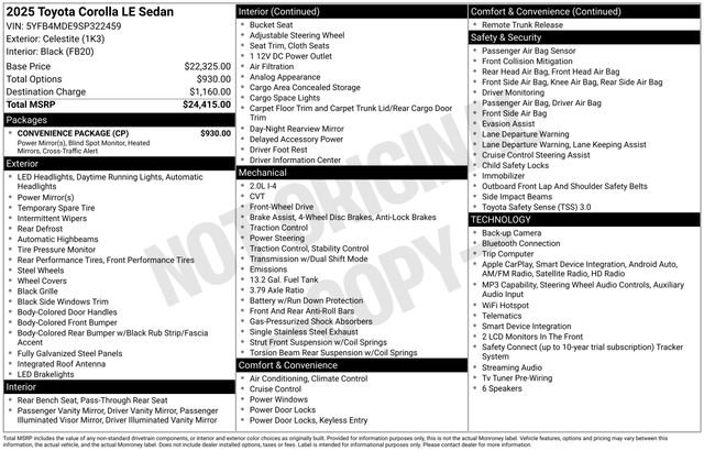 Used 2025 Toyota Corolla LE w/ Convenience Package FWD image 27
