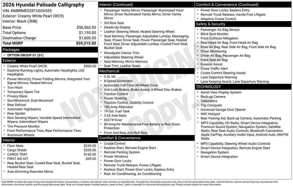 Used 2026 Hyundai Palisade Calligraphy image 2