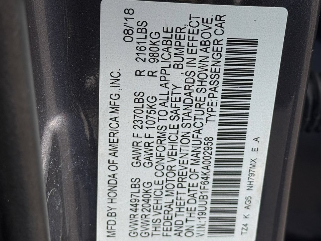 Used 2019 Acura TLX w/ Technology & A-SPEC Pkg FWD image 27