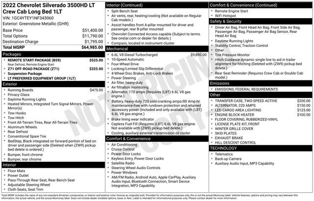 Used 2022 Chevrolet Silverado 3500 LT w/ Remote Start Package image 25