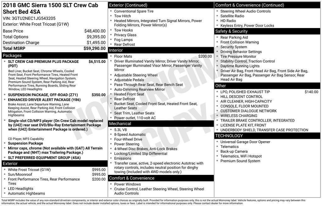 Certified 2018 GMC Sierra 1500 SLT AWD/4WD image 41