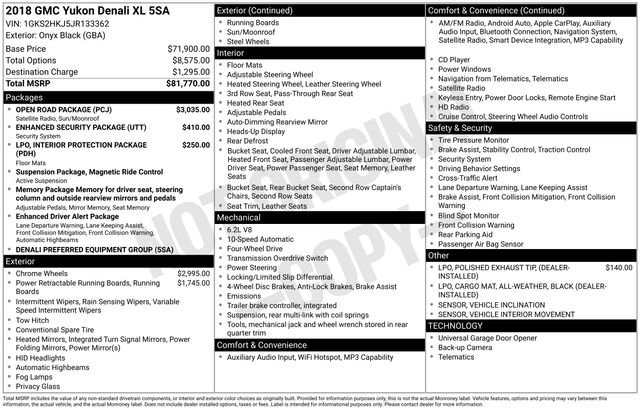 Used 2018 GMC Yukon XL Denali w/ Open Road Package image 5