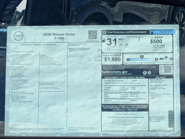 New 2026 Nissan Kicks S image 16