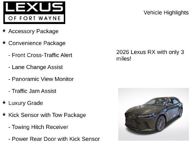 New 2026 Lexus RX 350 AWD w/ Convenience Package image 8