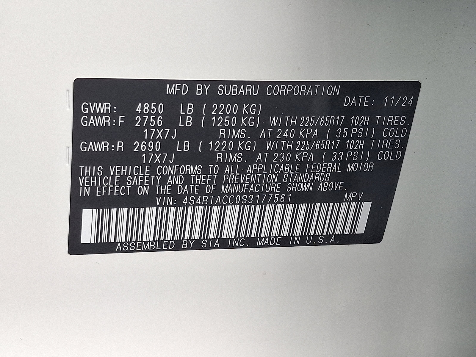 Certified 2025 Subaru Outback Premium w/ Popular Package #1A image 27