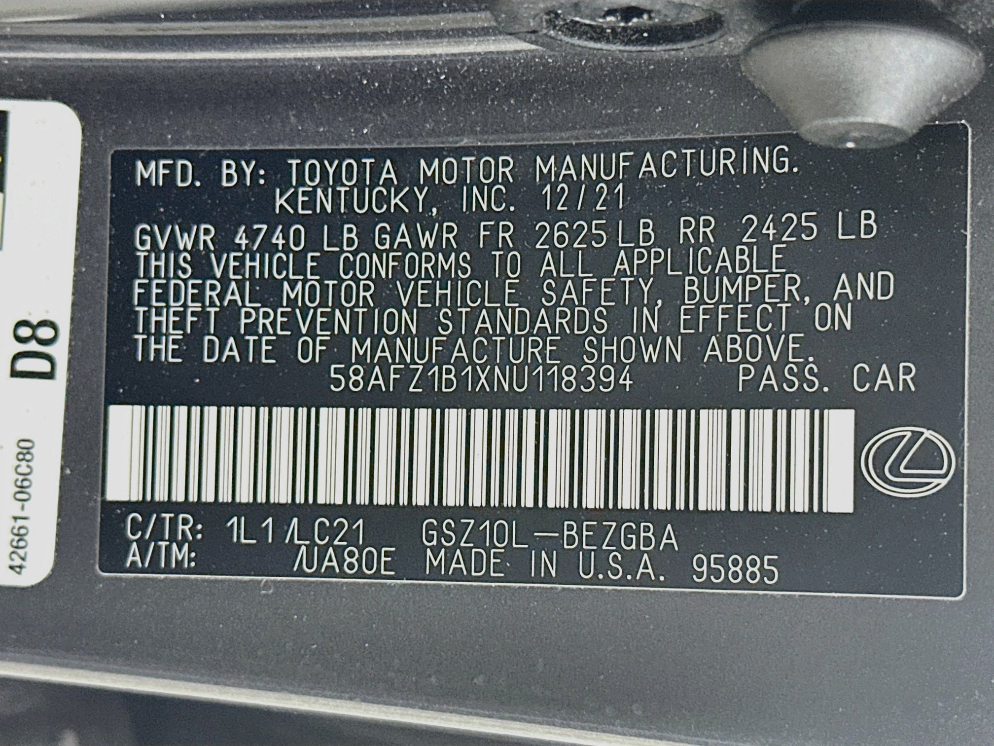 Used 2022 Lexus ES 350 Ultra Luxury w/ Accessory Package 2 FWD image 12
