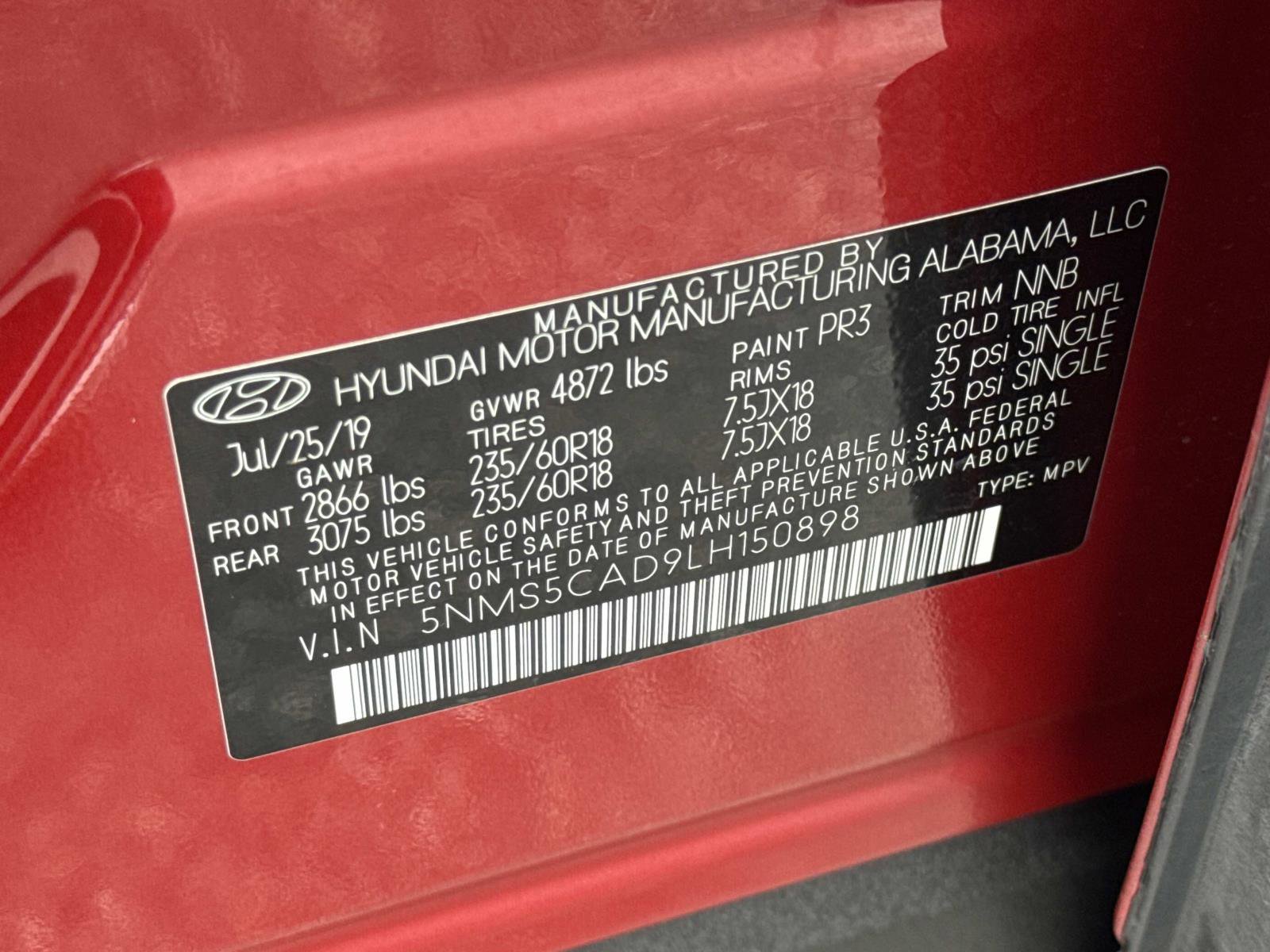 Certified 2020 Hyundai Santa Fe Limited image 30