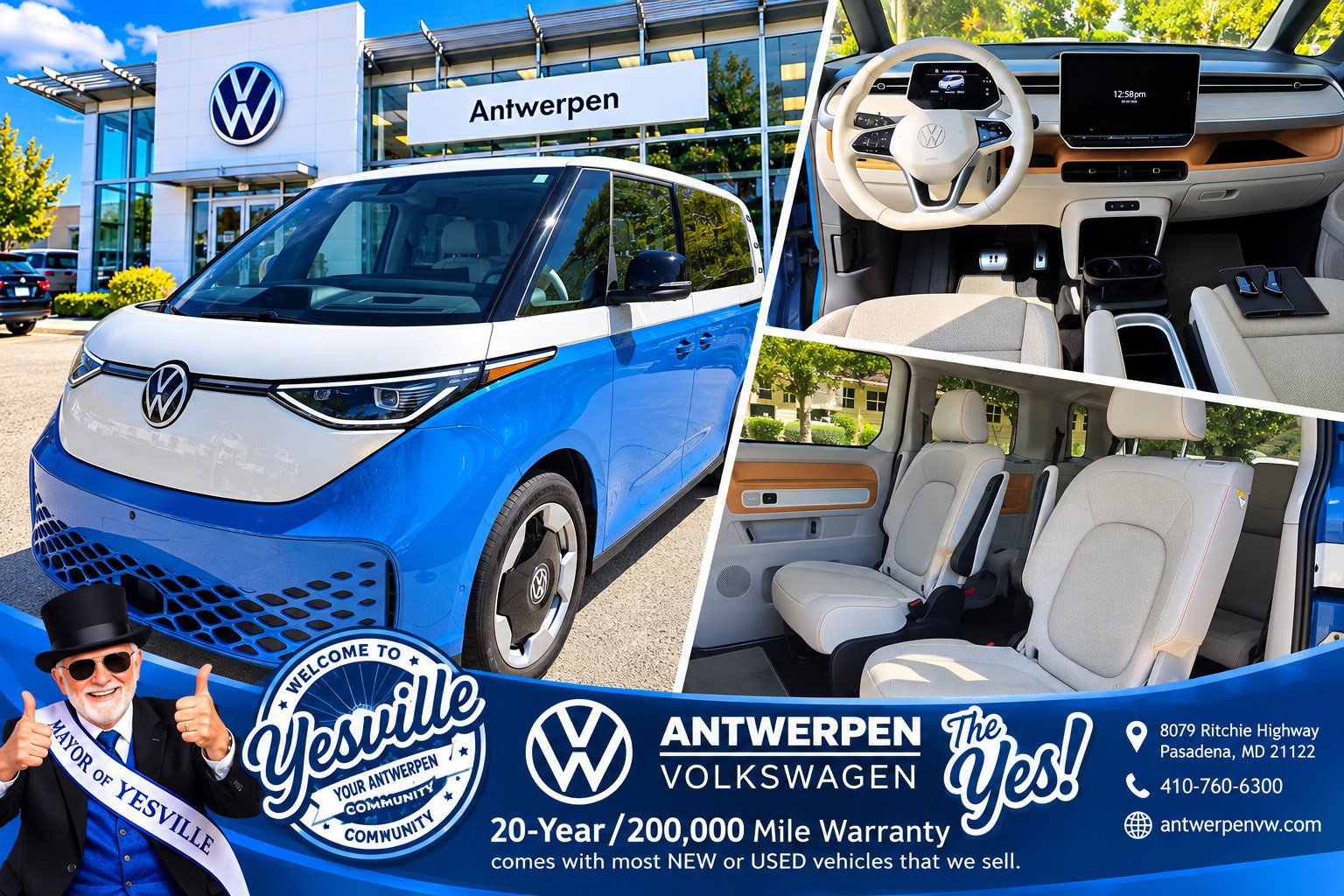 Used 2025 Volkswagen ID. Buzz Pro S Plus AWD/4WD image 1