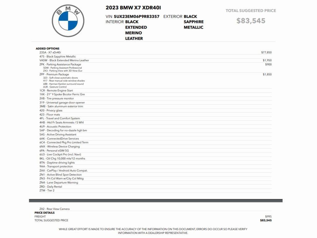 Used 2023 BMW X7 xDrive40i image 2