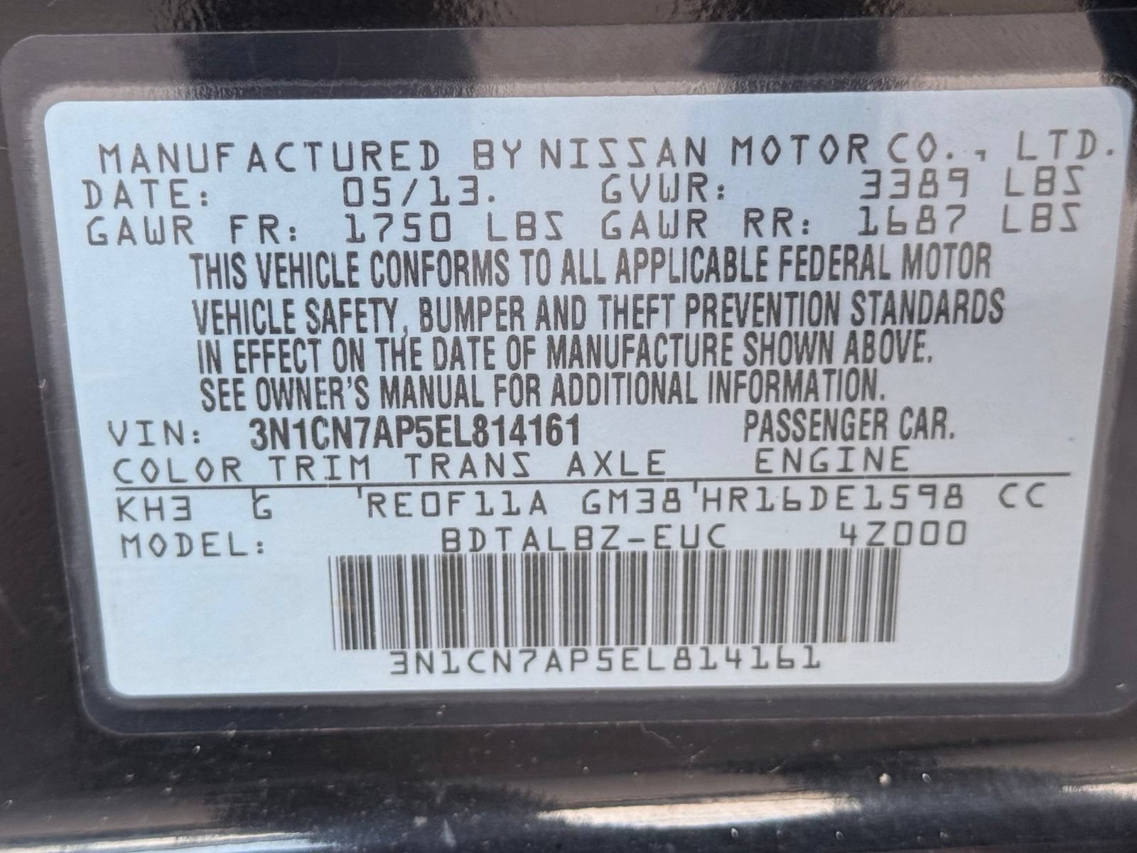 Used 2014 Nissan Versa SV FWD image 34